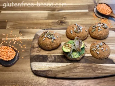 Red Lentil Bread Rolls