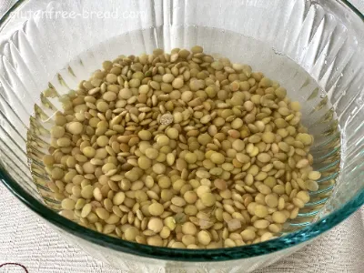 Lentil Oat Bread with Baking Powder