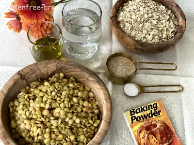 Lentil Oat Bread with Baking Powder